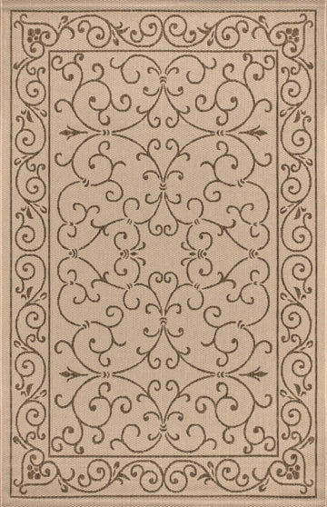 Charleston Vintage Filigree Textured Weave Indoor/outdoor Area Rug